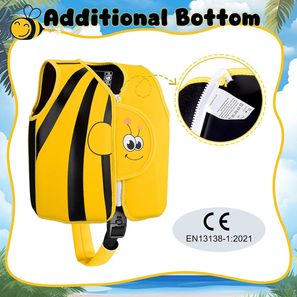 Fuqiduo Kinder Schwimmweste Neopren EPE mit verstellbarem Schrittgurt