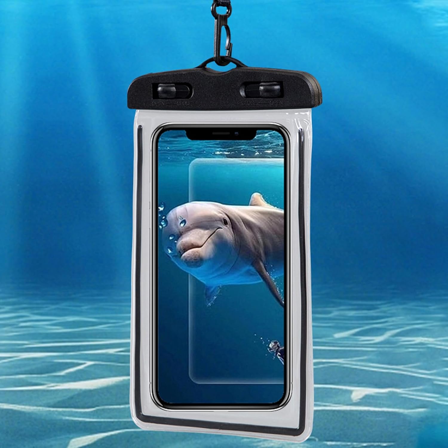 2er Set schwarze wasserdichte Handyhuelle zum Tauchen Schwimmen Beach Outdoor