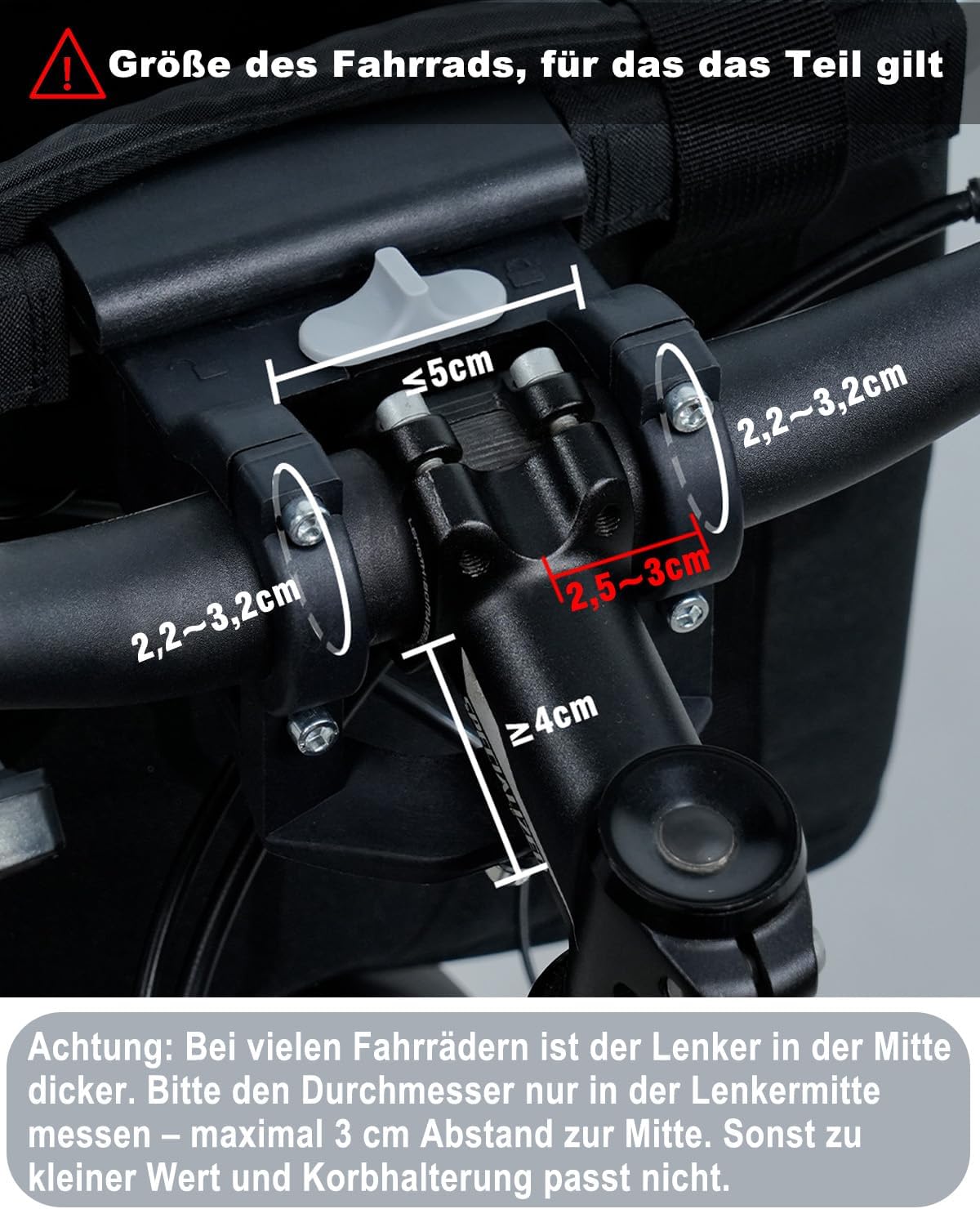 Diurwur Fahrradkorb vorne abnehmbar faltbar wasserfest klein Lenkerkorb
