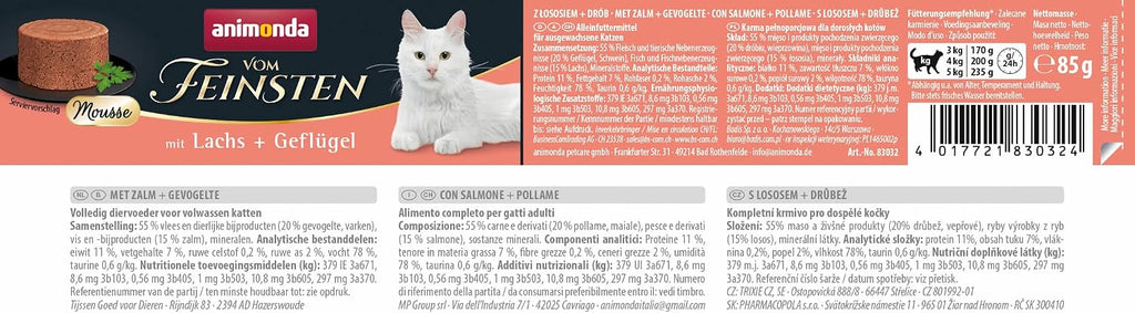 Katzenfutter Mousse-Vielfalt 12er-72er Pack verschiedene Sorten