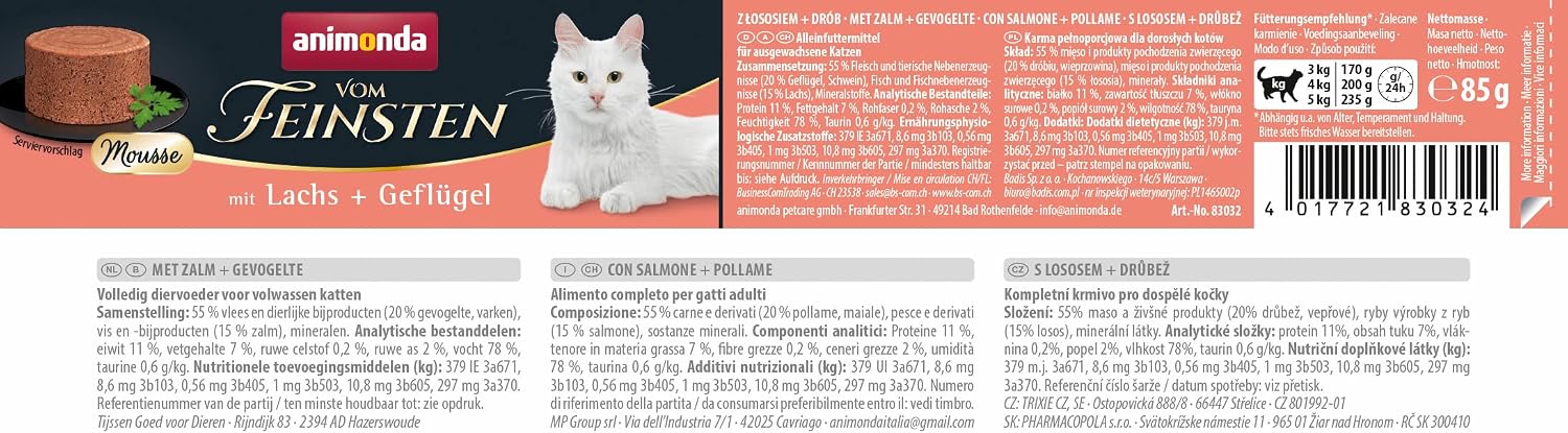 Katzenfutter Mousse-Vielfalt 12er-72er Pack verschiedene Sorten