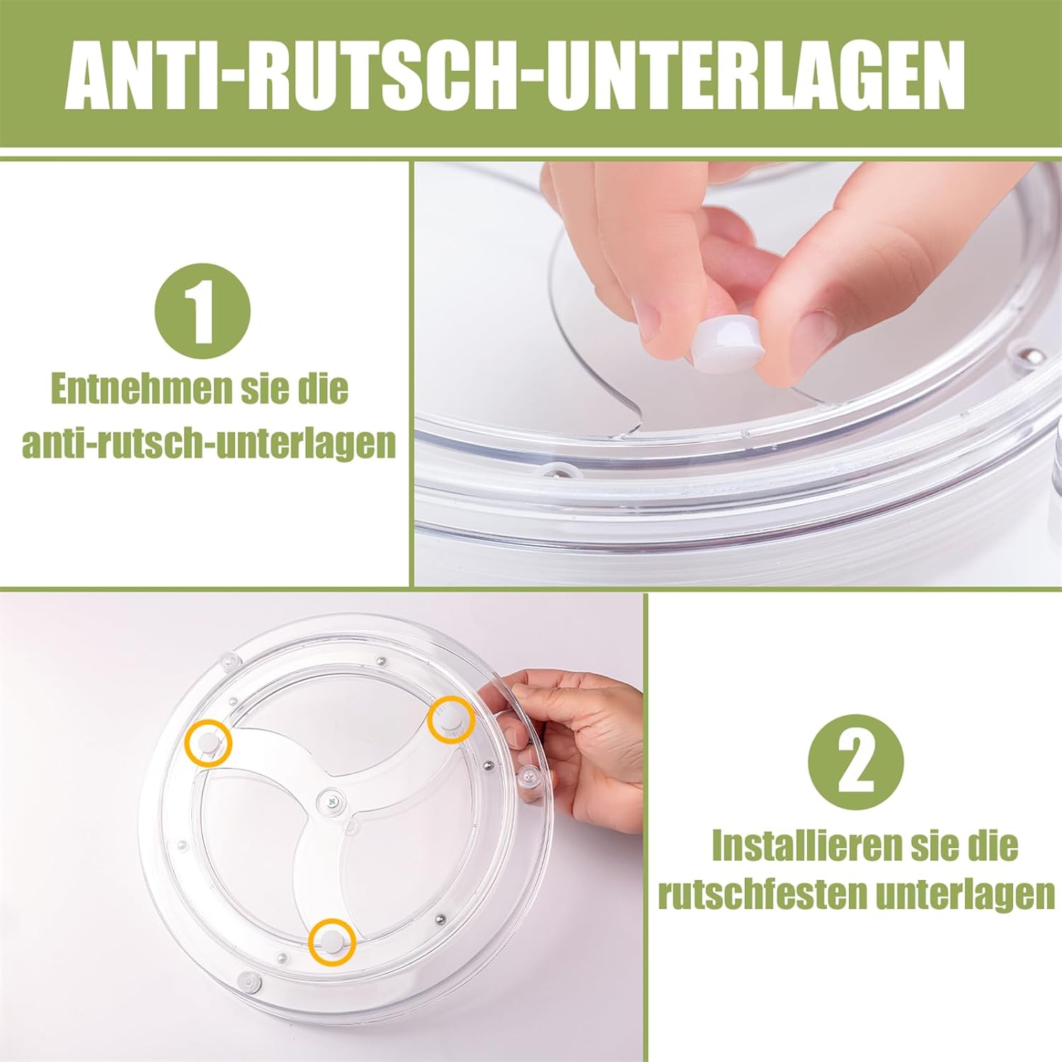 Drehteller Kuehlschrank Organizer Lazy Susan Gewuerzregal 22cm-23cm