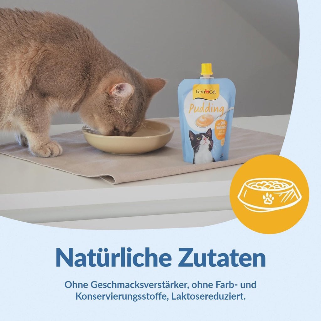 GimCat Pudding mit Calcium Katzensnack laktosereduziert Vollmilch