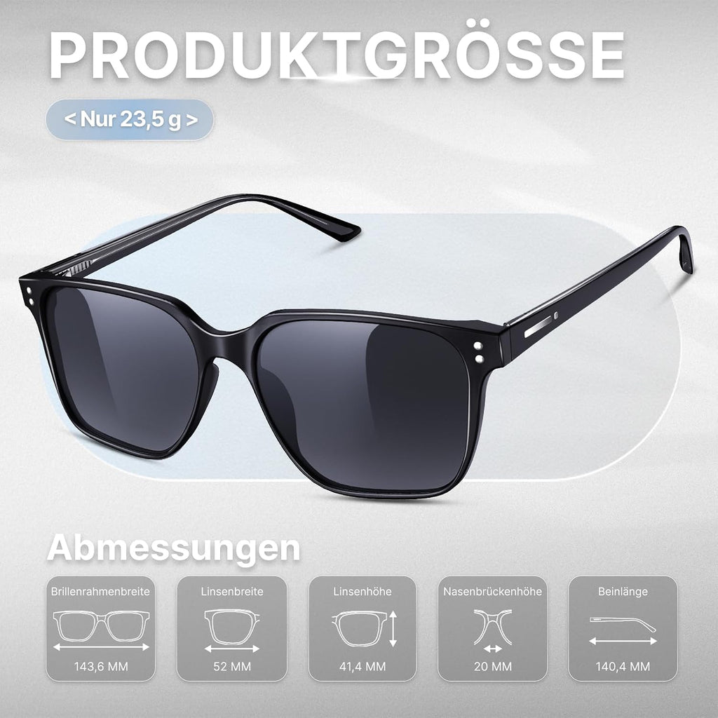 DADA-PRO Sonnenbrille polarisiert Herren Damen Retro verspiegelt UV400 Schutz