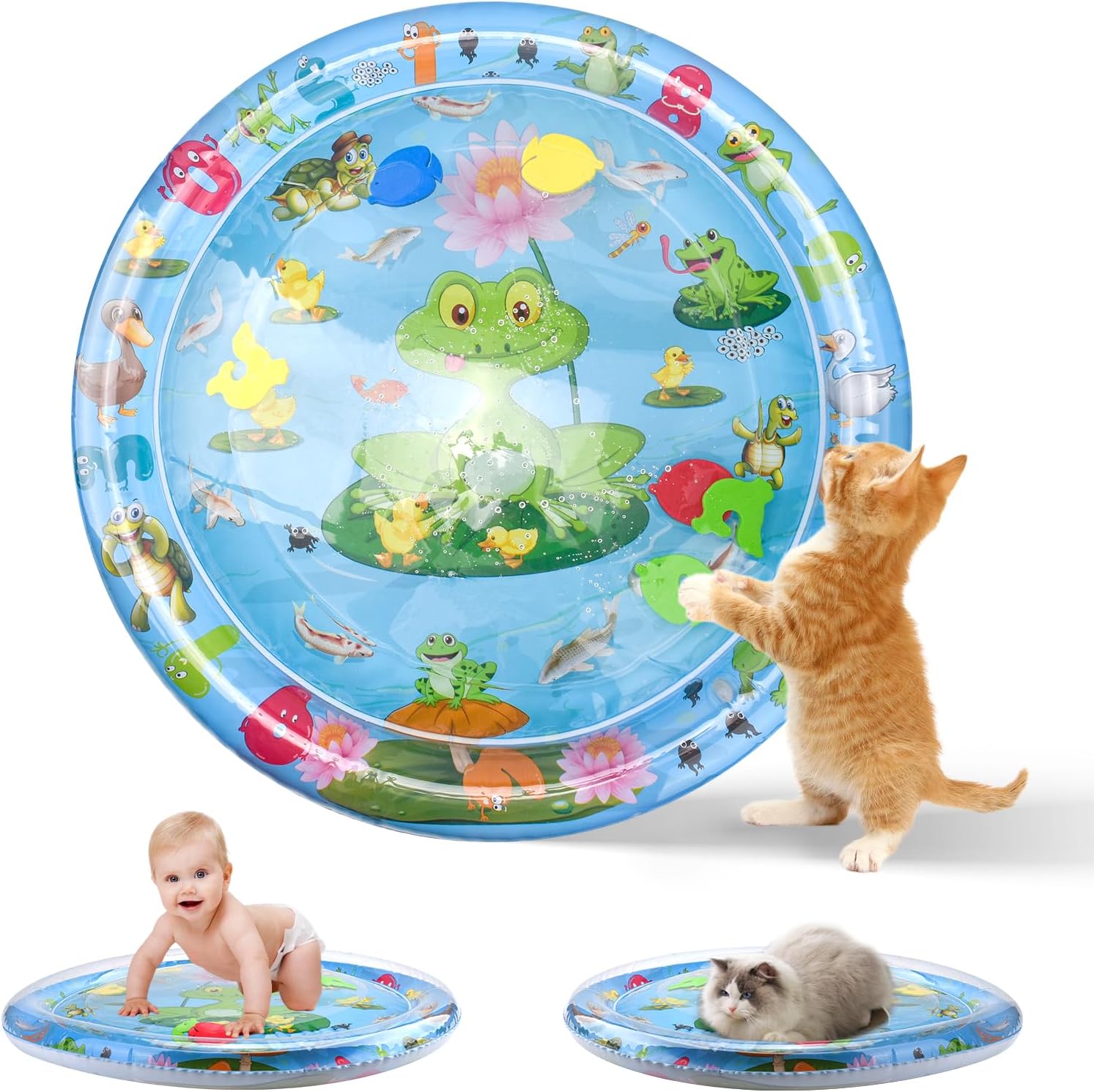 Aufblasbare Wasserspielmatte fuer Kinder Katzen Hunde sensorisch Sommer