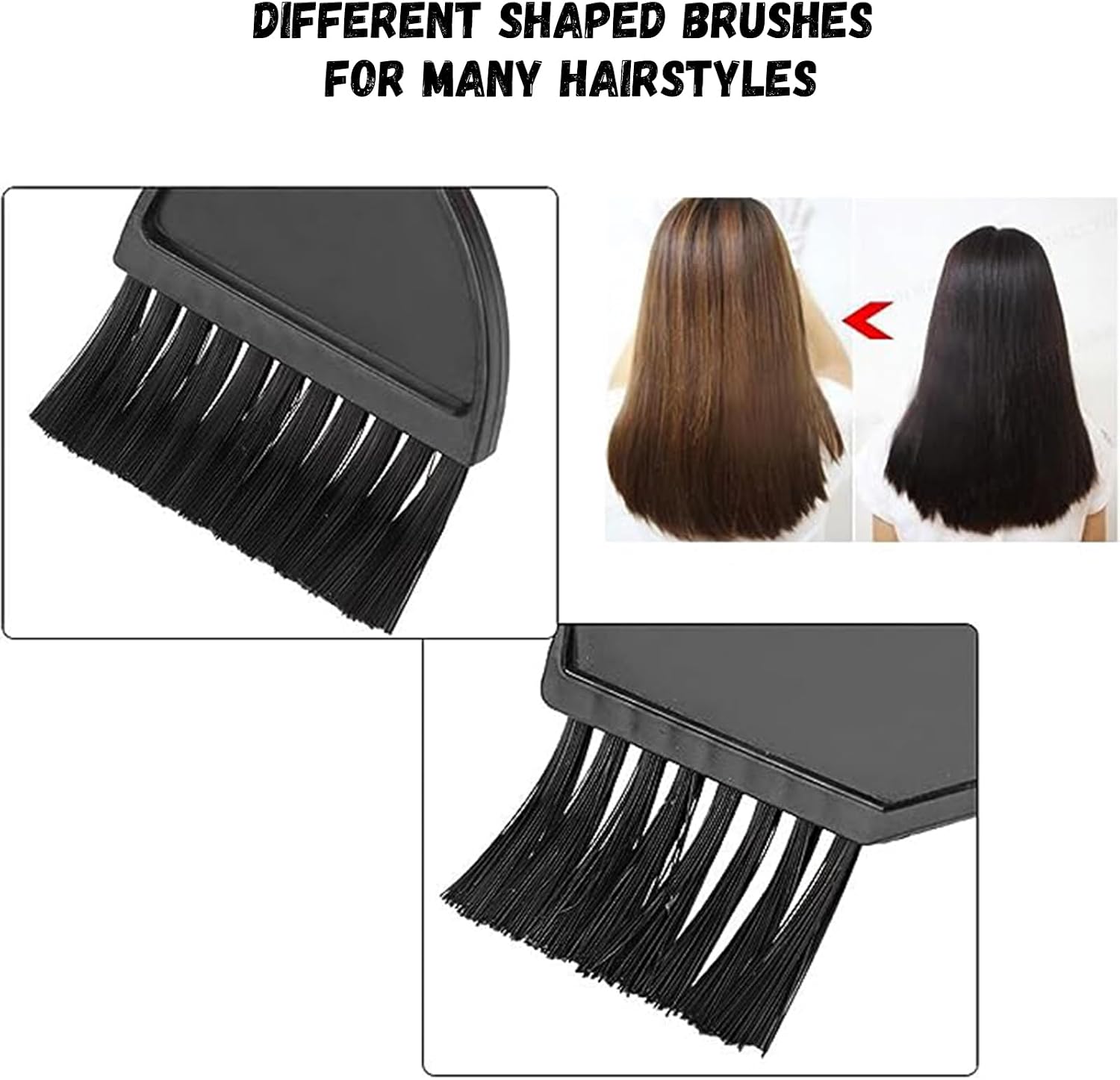 5er Set Haarfaerbepinsel mit Schale, Buerste, Kamm und Ohrenabdeckung