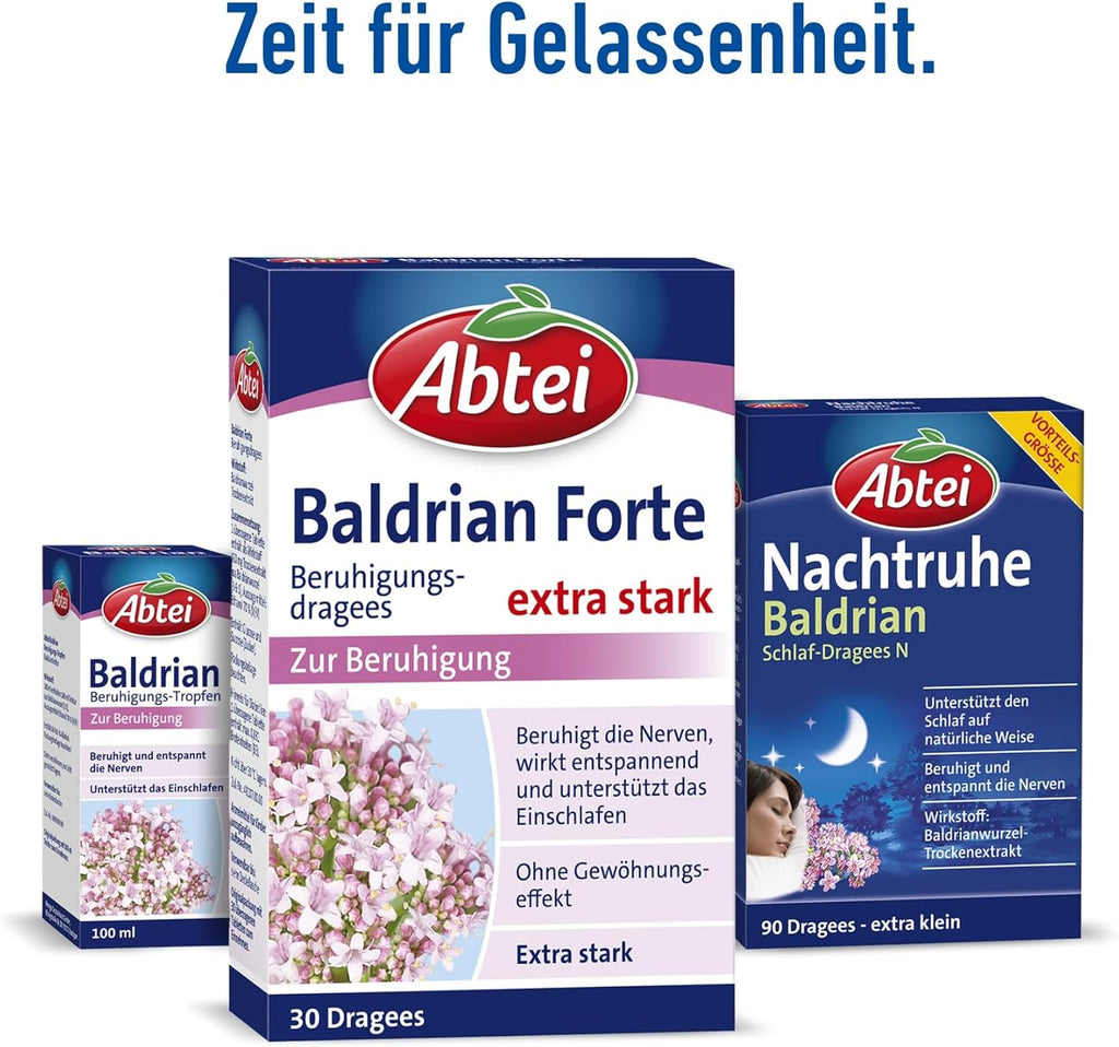 Abtei Baldrian Forte 30 Dragees pflanzlich hochdosiert