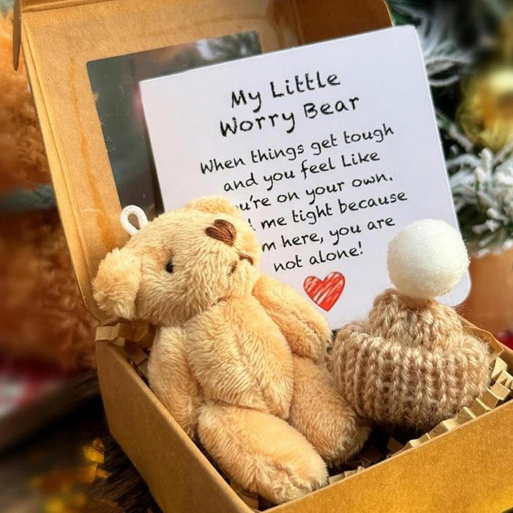 Pocket Hug Teddybaer Mini Stofftier im Geschenkbox Kuschelbaer Puppe