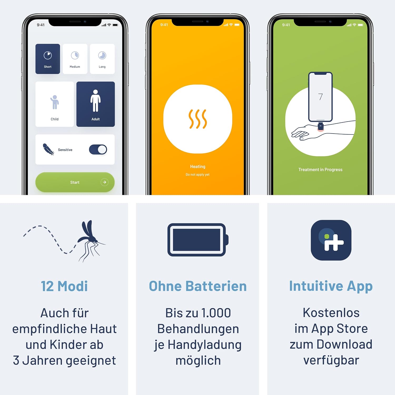 heat it Insektenstichheiler USB-C fuer Smartphone Juckreiz- und Schmerzbehandlung
