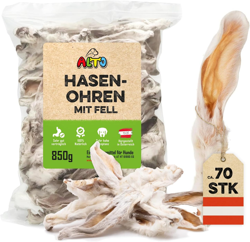 ALTO Hasenohren mit Fell ganze Kaninchenohren Hundesnack Österreich
