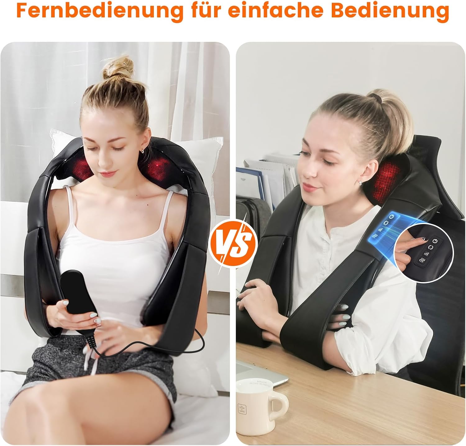 Ikristin Shiatsu Nacken- und Rueckenmassagegeraet 3D mit Waerme