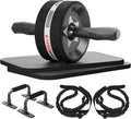 EnterSports Bauchmuskelroller mit zwei Kniematten, Bauchtrainer fuer Zuhause