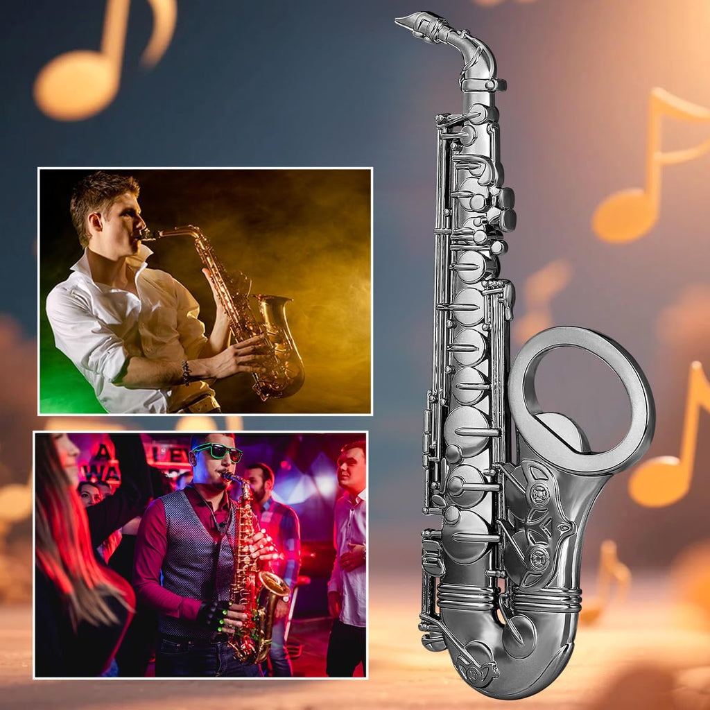 Saxophon Flaschenoeffner Bronze Geschenk fuer Musiker Maenner Frauen