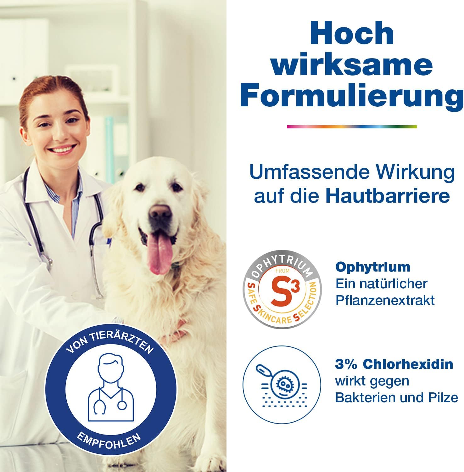 Douxo S3 Pyo Shampoo fuer Hunde und Katzen gegen Bakterien Hefepilze