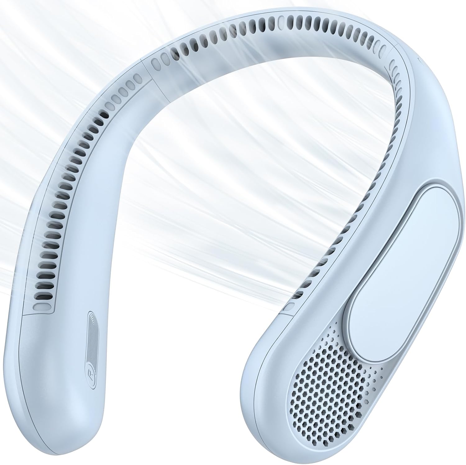 anysun Nackenventilator mit 66 Luftauslaesse, 360° Luftstrom, 4 Stufen, 6000mAh