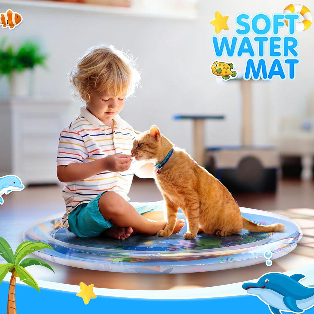 Aufblasbare Wasserspielmatte fuer Kinder Katzen Hunde sensorisch Sommer