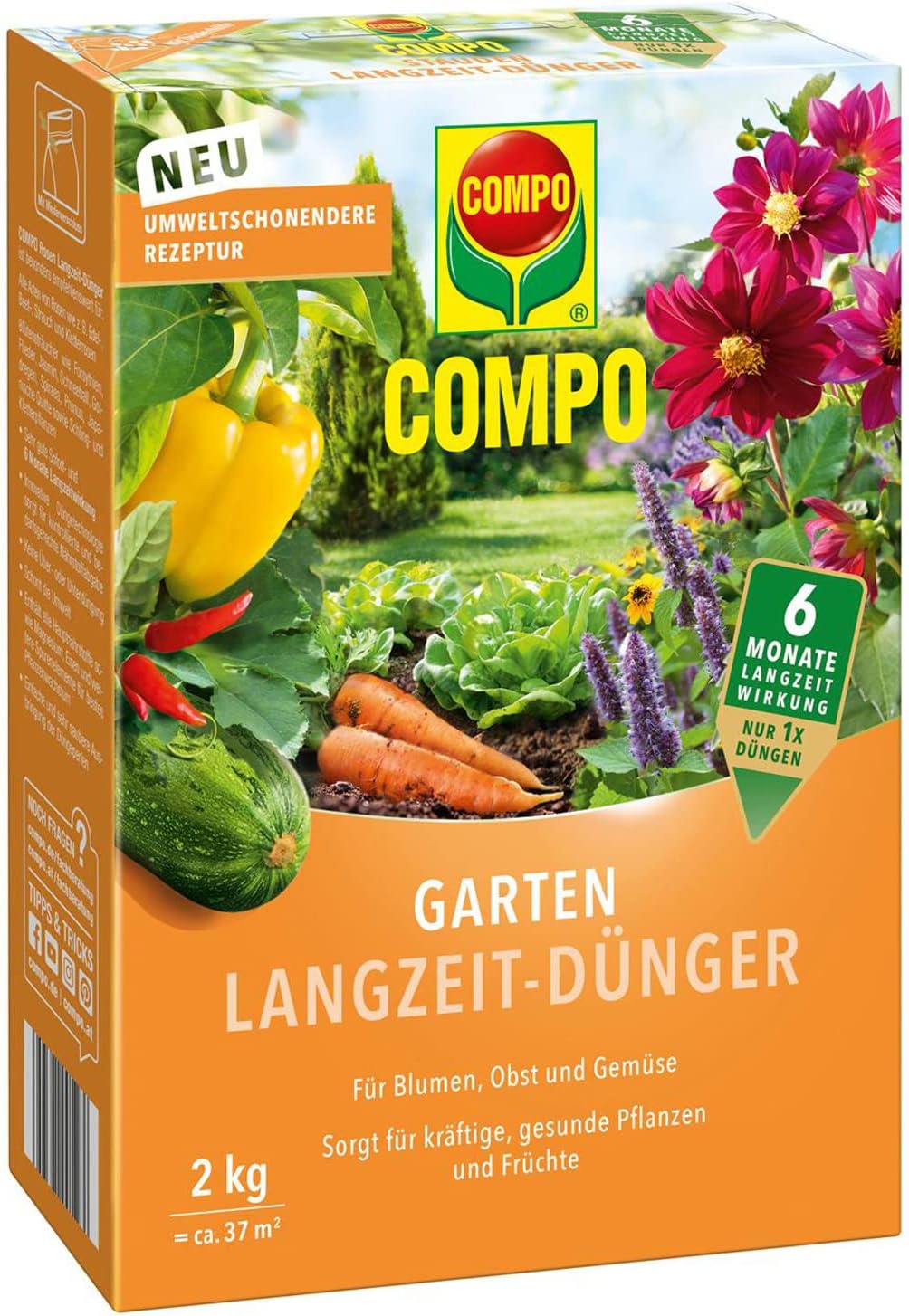 Garten Langzeit-Duenger COMPO verschiedene Sorten fuer Pflanzenpflege