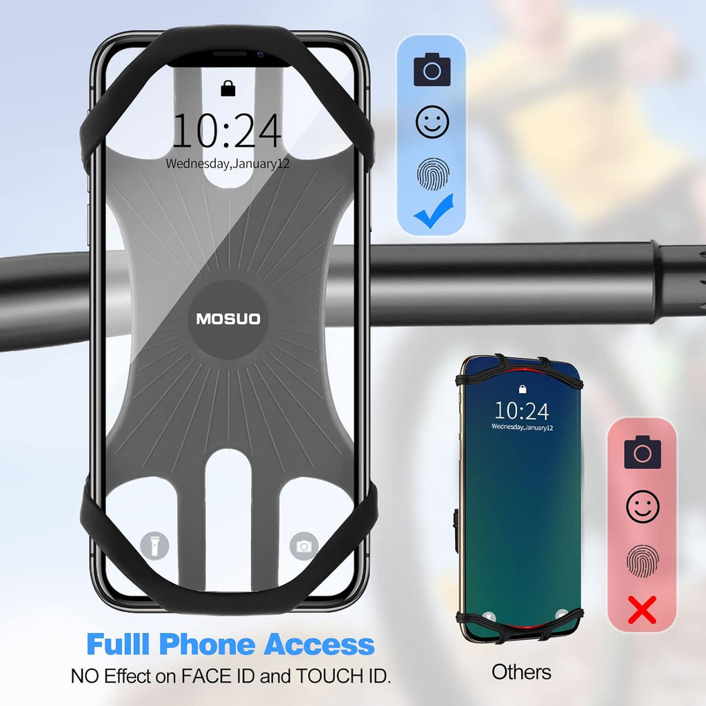 Universal Silikon Fahrrad Handyhalterung 360° drehbar Lenkerhalter