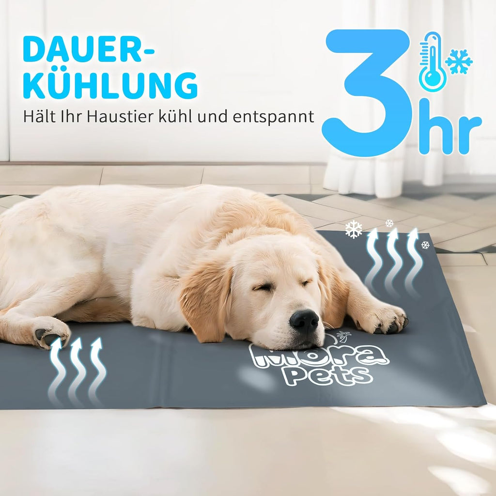 Mora Pets Kuehlmatte fuer Hunde und Katzen selbstkuehlend in verschiedenen Groessen und Farben
