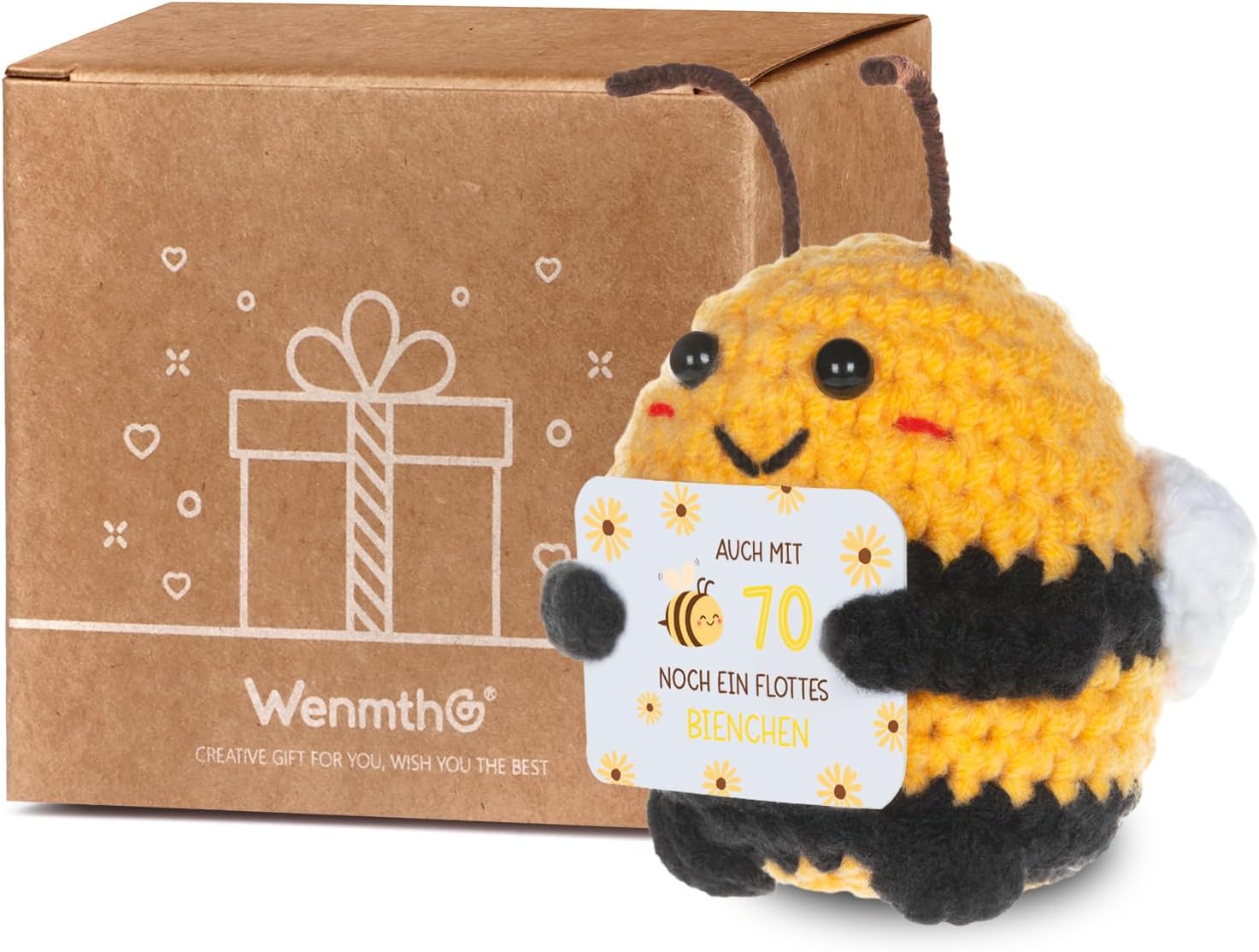 Mutter Geschenke Gluecksbringer Biene Pocket Hug positiv Stoff 1 Stueck