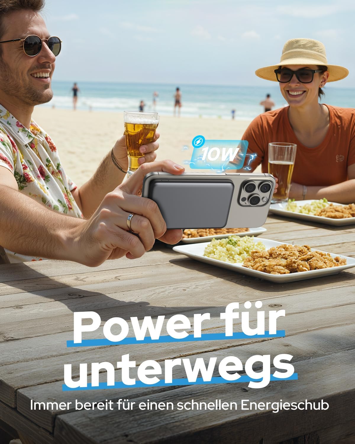 TRKOY Slim Magnetische Magsafe Powerbank 5000mAh USB-C Schnellladung iPhone 17-1