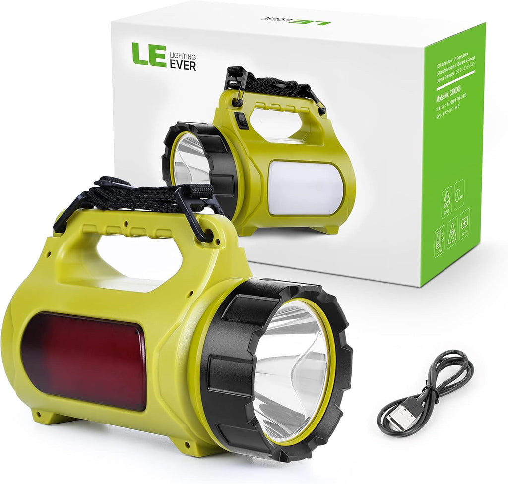 LE LED Handscheinwerfer 1000 Lumen, wiederaufladbar 3600mAh Powerbank, dimmbar