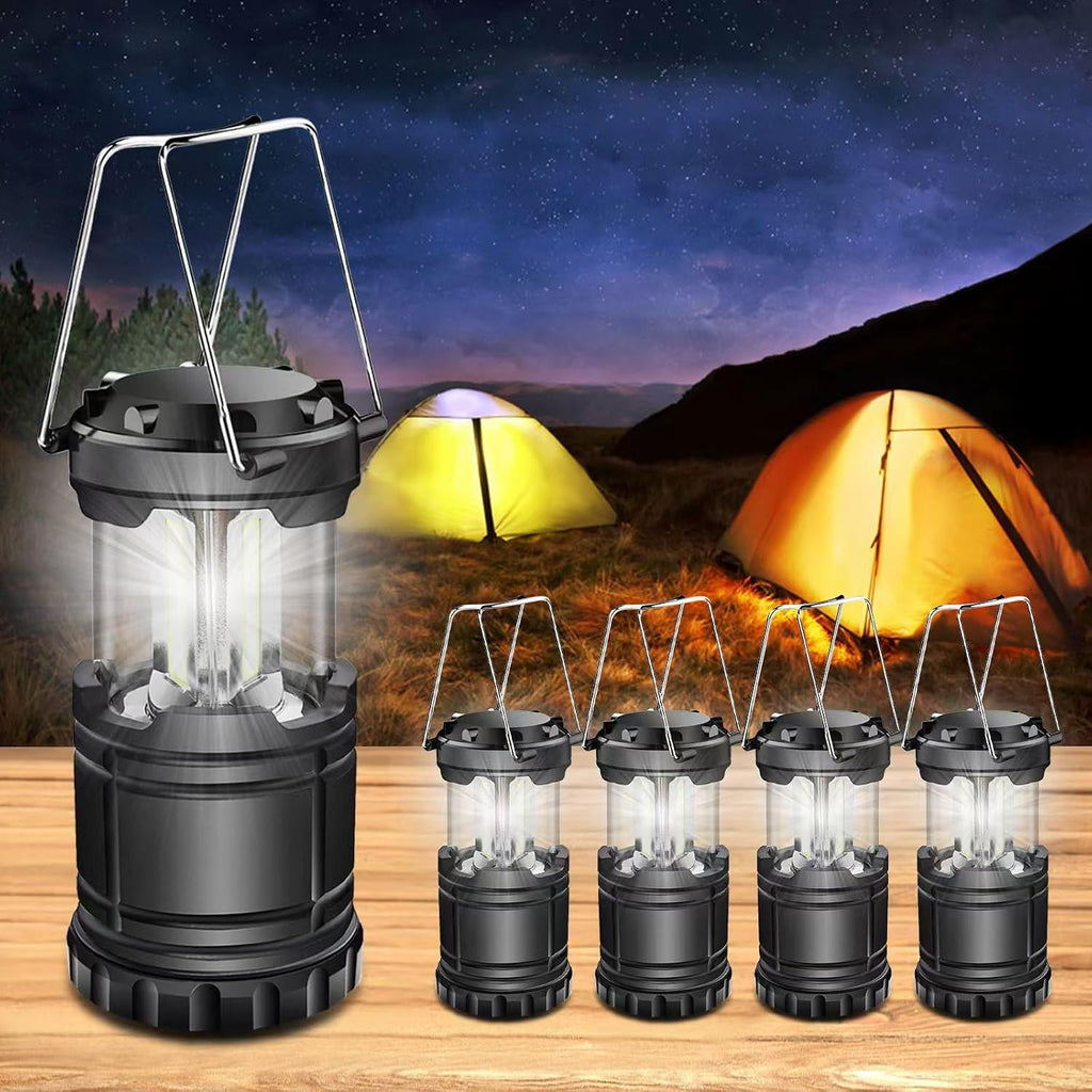 Camping-Laterne batteriebetrieben 2er Set, faltbar, ultrahell, tragbar, Haengelam