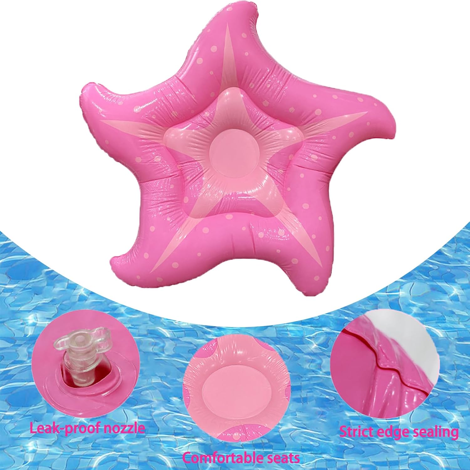 Luftmatratze Seestern 150 cm Schwimmliege Wasserhaengematte Pool