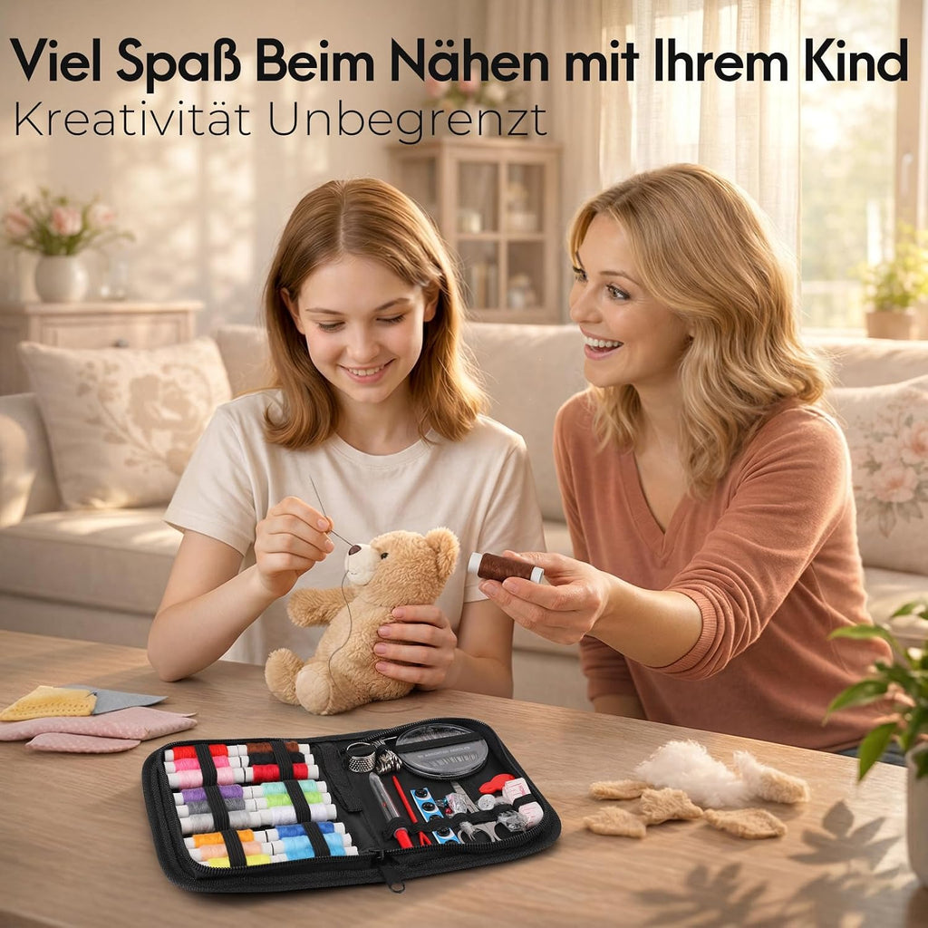 Naehset mit Nadeln Garn Schere Naehzeug Groesse M-XL verschiedene Teile