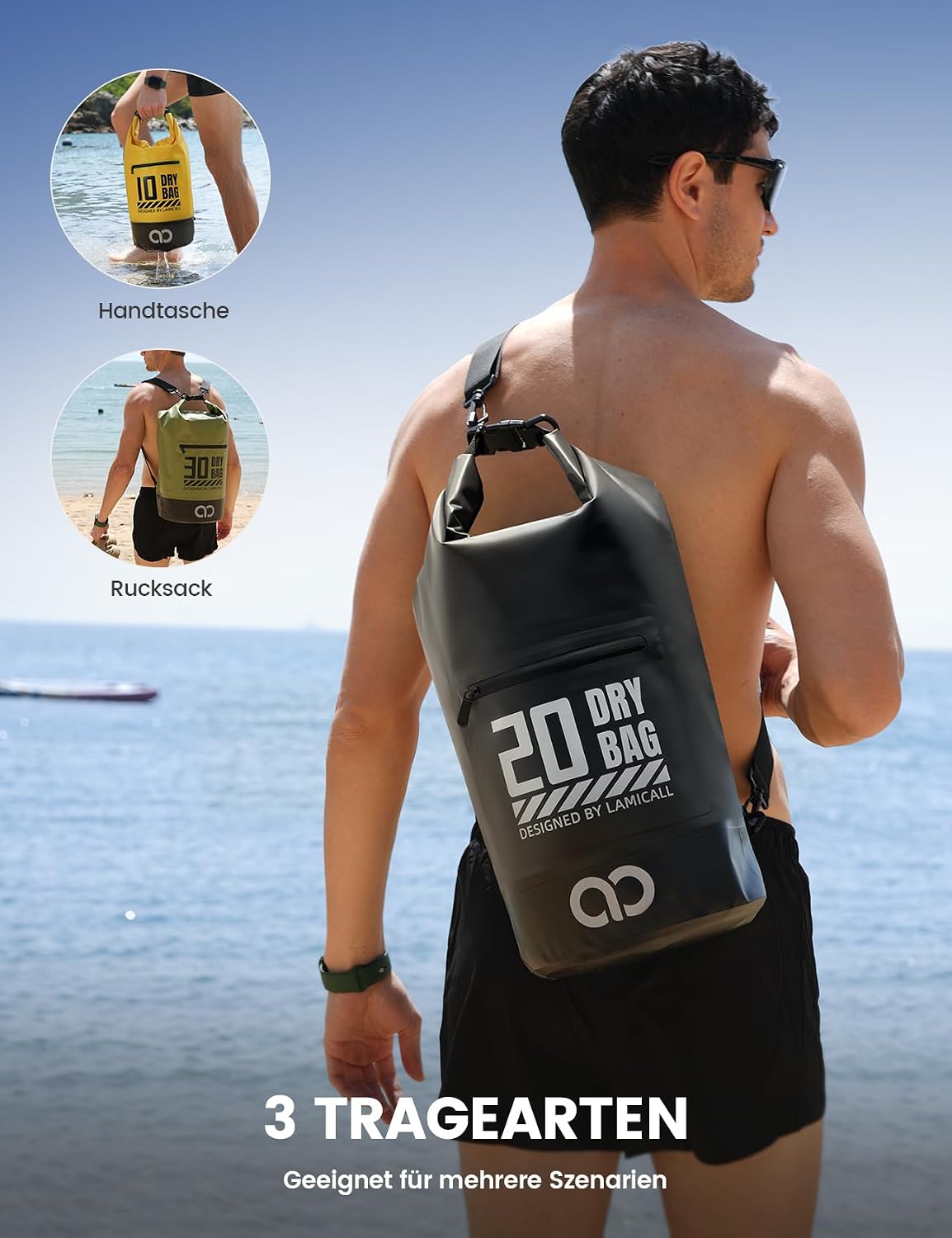 Lamicall Dry Bag wasserdichte Packtasche //// Rucksack