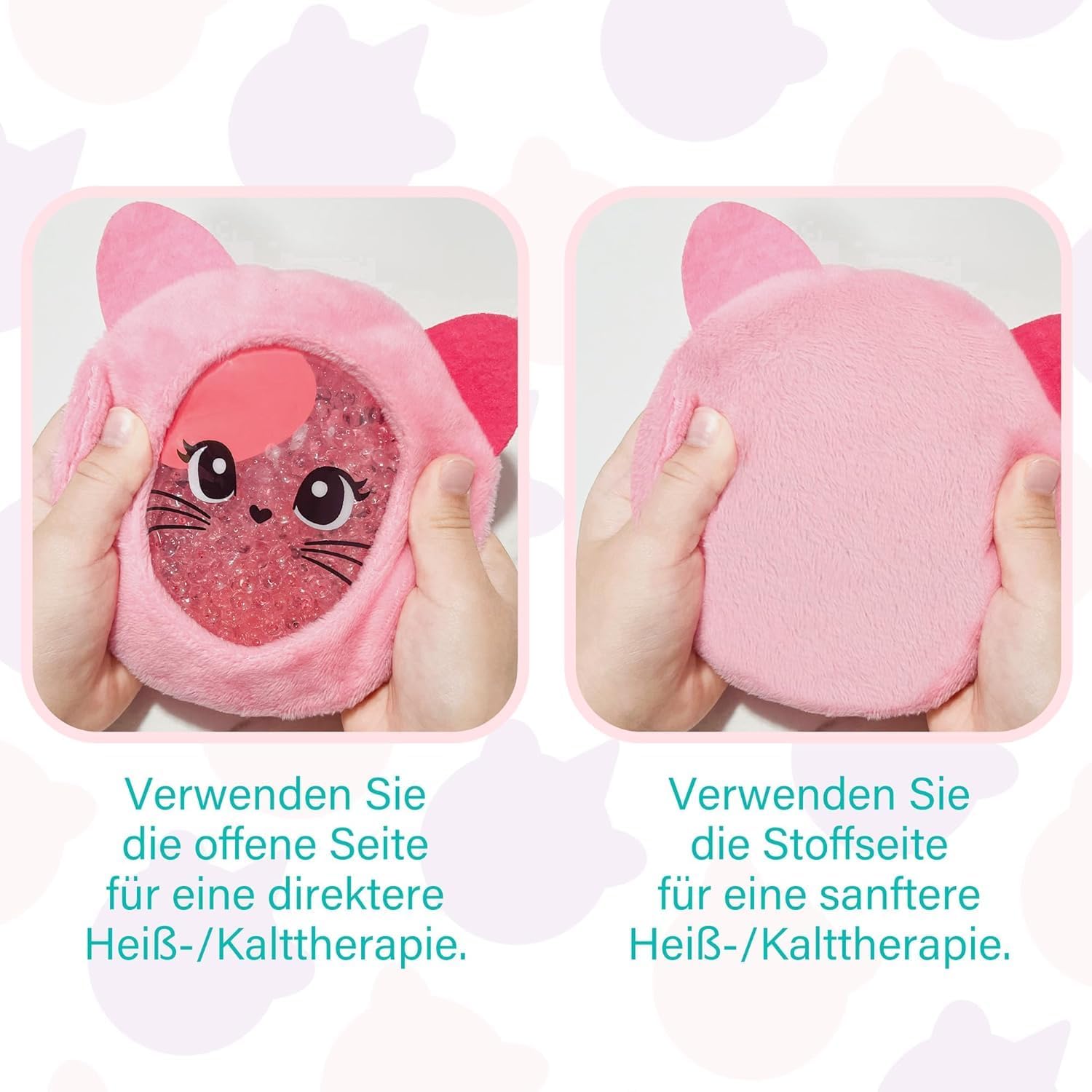 LotFancy Gel Kuehlakkus fuer Kinder 3er Set mit Stoffhuelle Kalt/Warm