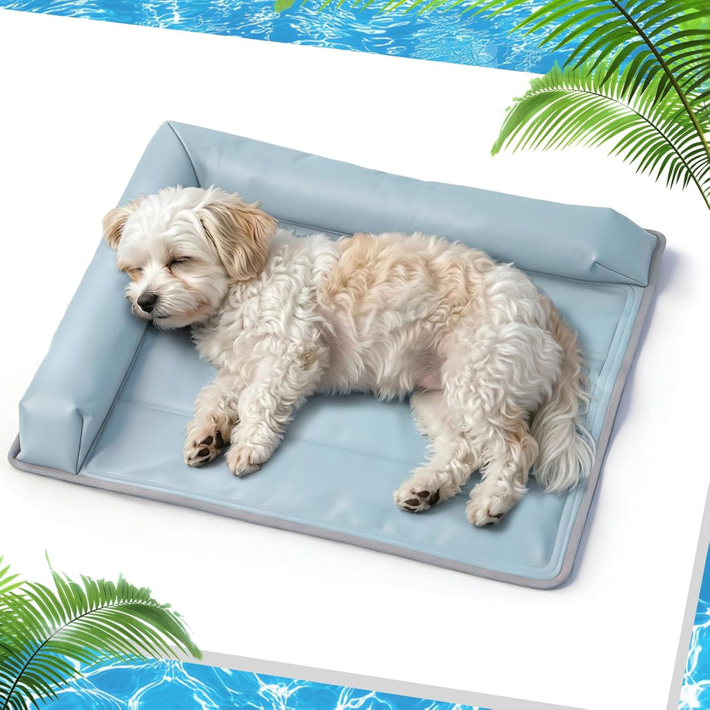 XIAPIA Hundekuehlmatte 48x58 cm mit 8cm Rand selbstkuehlend wasserdicht