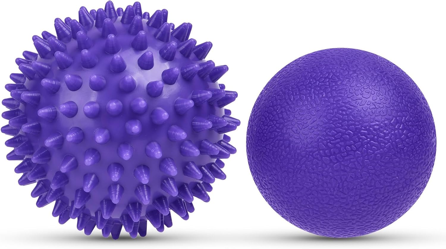 URAQT Faszienbaelle 2er Set Igelball hart blau fuer Ruecken Beine Haende