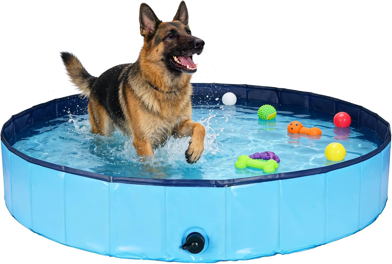 Faltbarer Hundepool 160x30 cm Hundebadewanne Planschbecken Baellebad