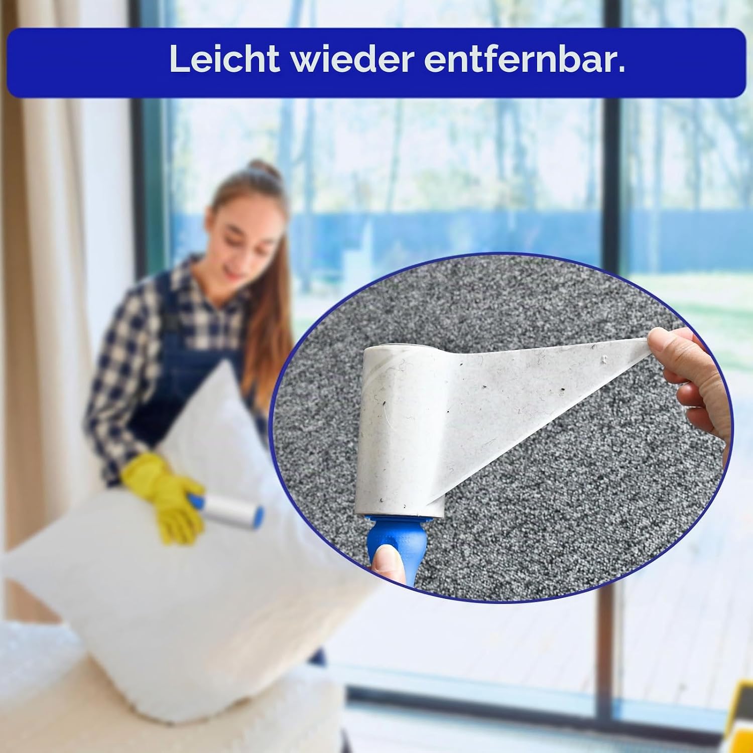 Fusselroller Tierhaare 540 Blatt extra klebend tragbar Kleidung Entferner Gruen