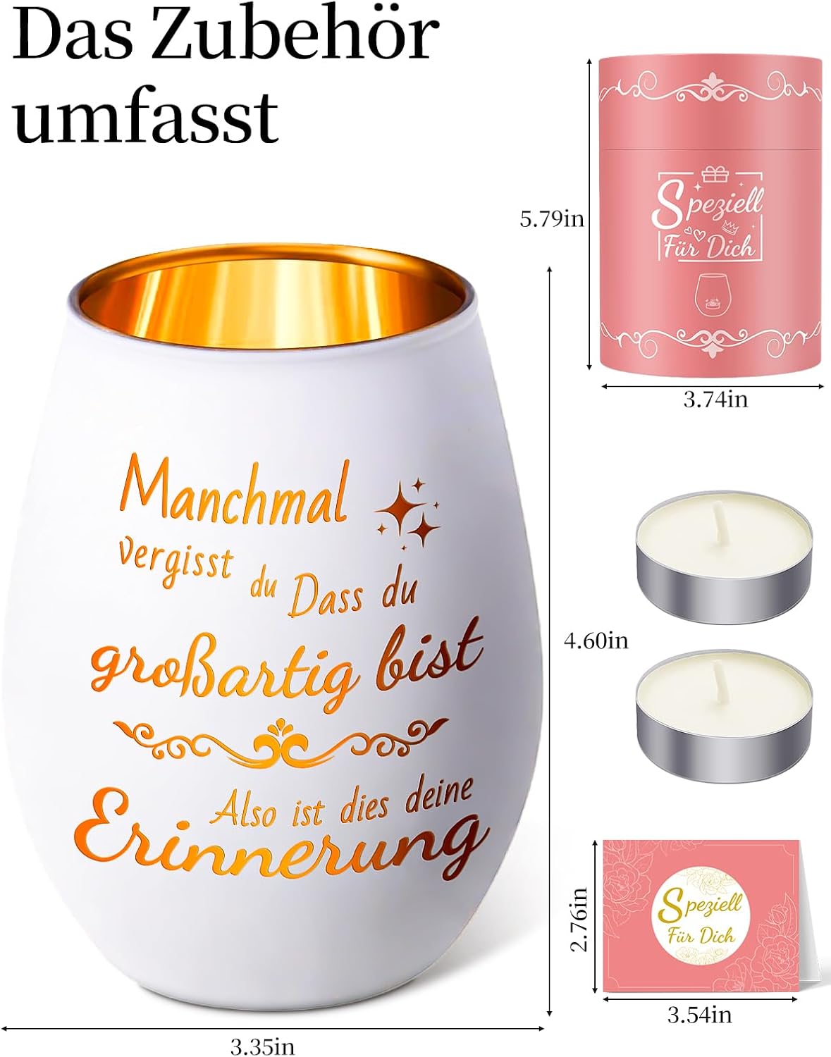 Windlicht mit Gravur verschiedene Farben Glas Windlichter Spruch Geschenk fuer Fr
