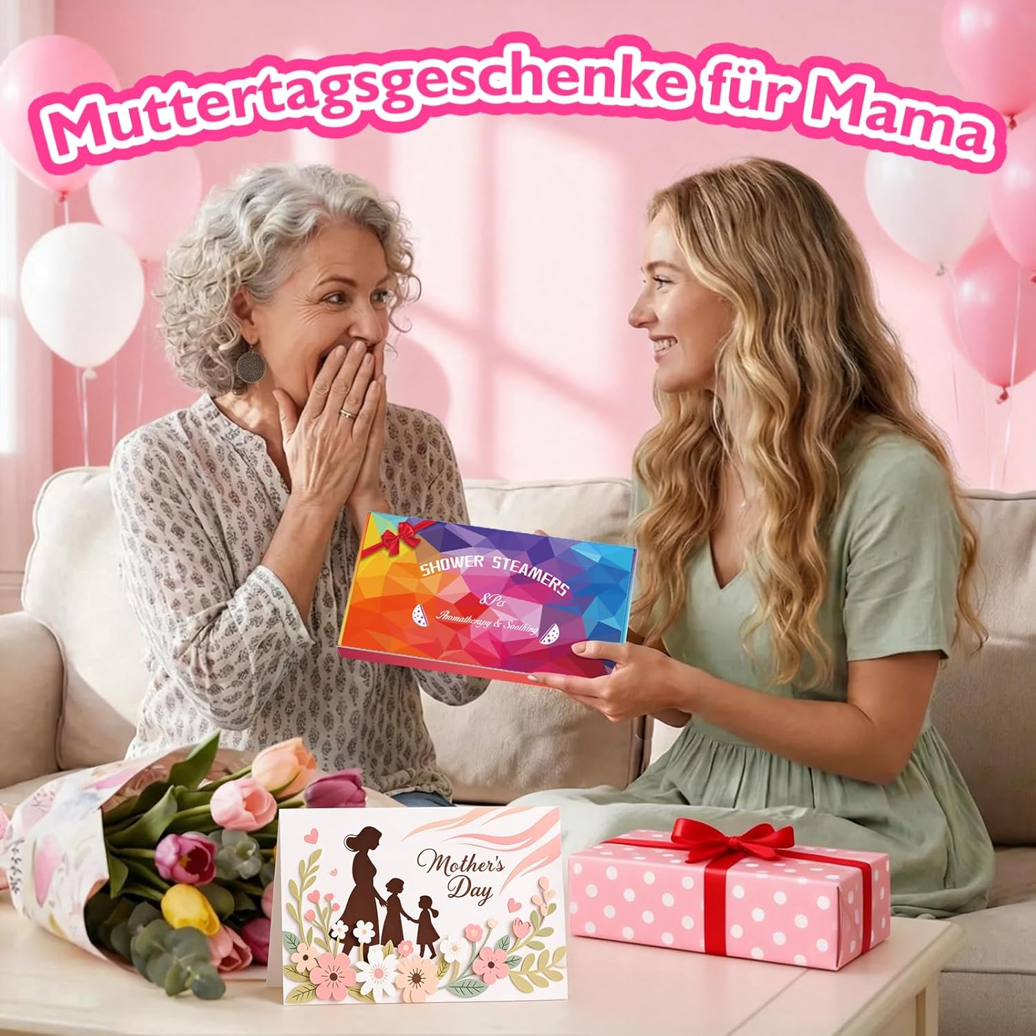 Linkax Aromatherapie Duschdampfbomben Geschenkset 8 Stueck