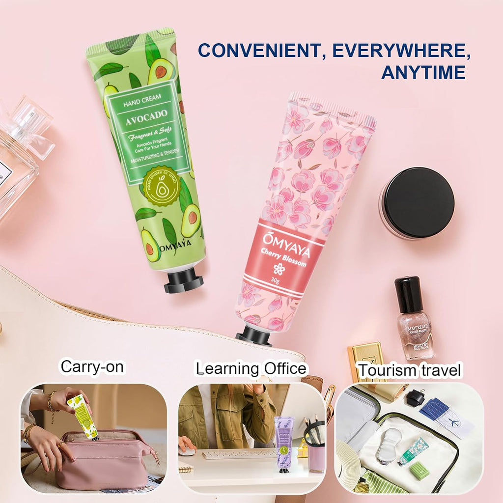 Handcreme Set 21 Stueck Geschenkset fuer Damen und Herren Feuchtigkeitspflege