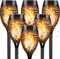 CNMTCCO Solar Gartenleuchten 6er Set mit Flammeneffekt IP65 Wasserdicht