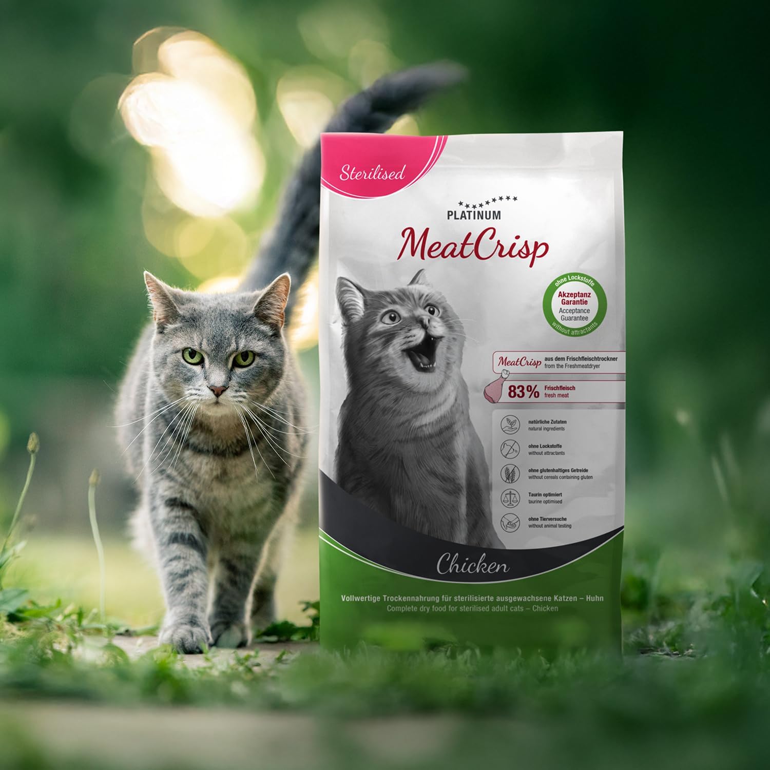 Katzen Trockenfutter Sterilised Chicken 1,5kg 83% Fleisch PLATINUM