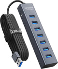 USB 3.0 Hub 7 Port Aluminium 5 Gbps Verteiler 30cm-180cm