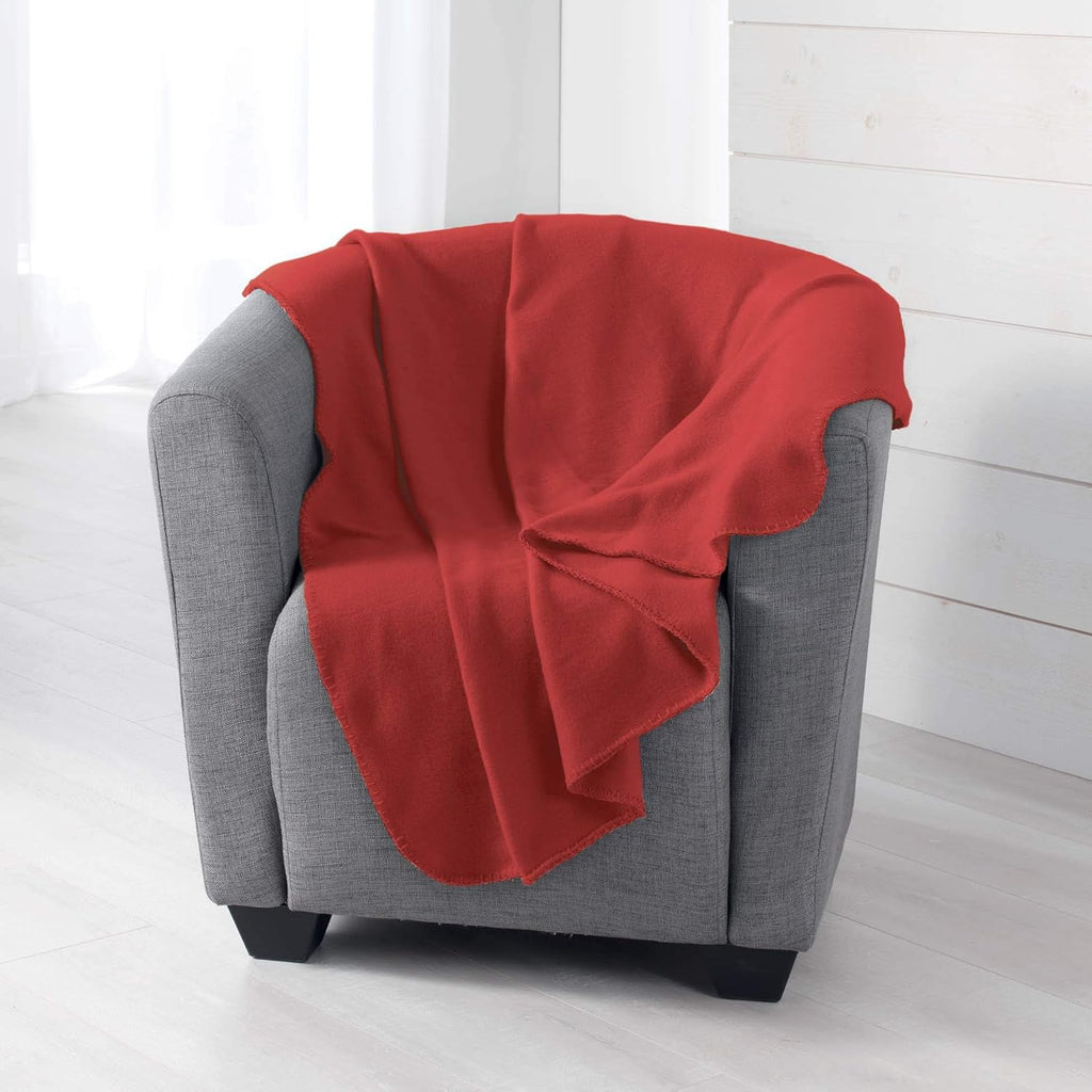Milou Plaid 125 x 150 cm Polyester Taupe - Kuscheldecke 150cm