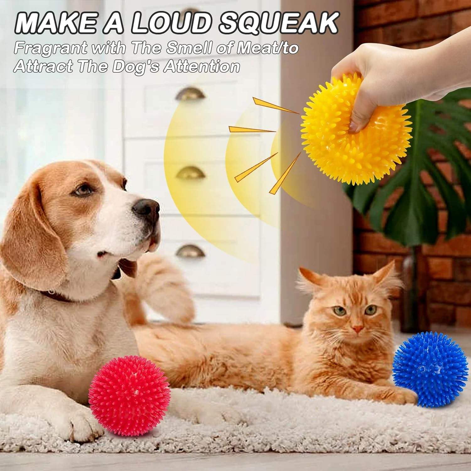 Tragbare Hundeflasche auslaufsicher Gruen + Squeeze- und Leckerli-Ball Bla