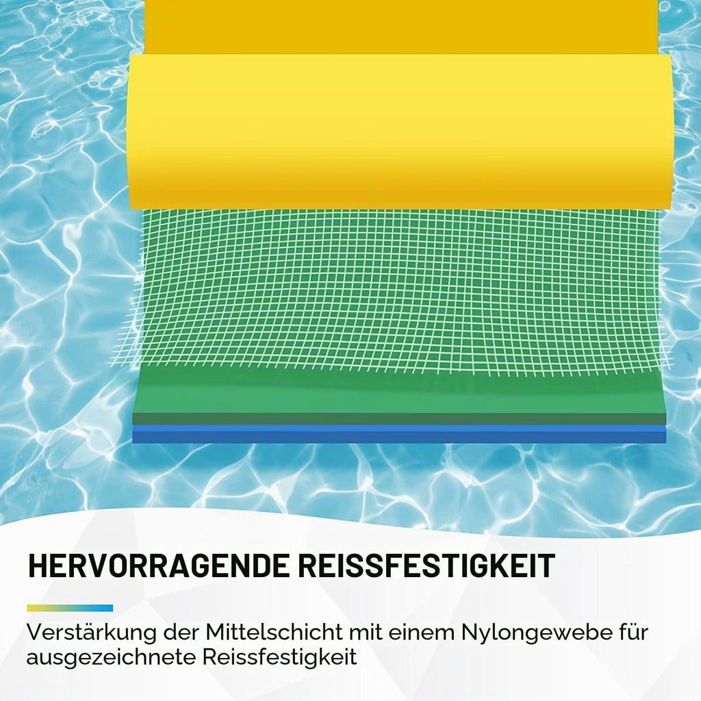 CTSC Floating Mat Schwimminsel 3-lagig XPE Schaum Wassermatte See Pool Strand