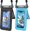 Rynapac 2er Set wasserdichte Handyhuelle IPX8 bis 8,5 Zoll mit Umhaengeband