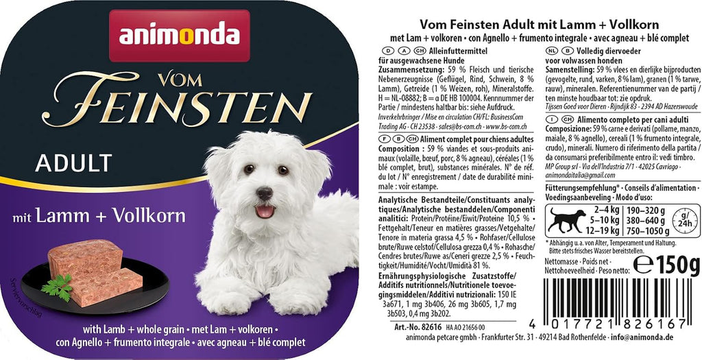 Animonda Vom Feinsten Adult Hundenassfutter 22 x verschiedene Sorten