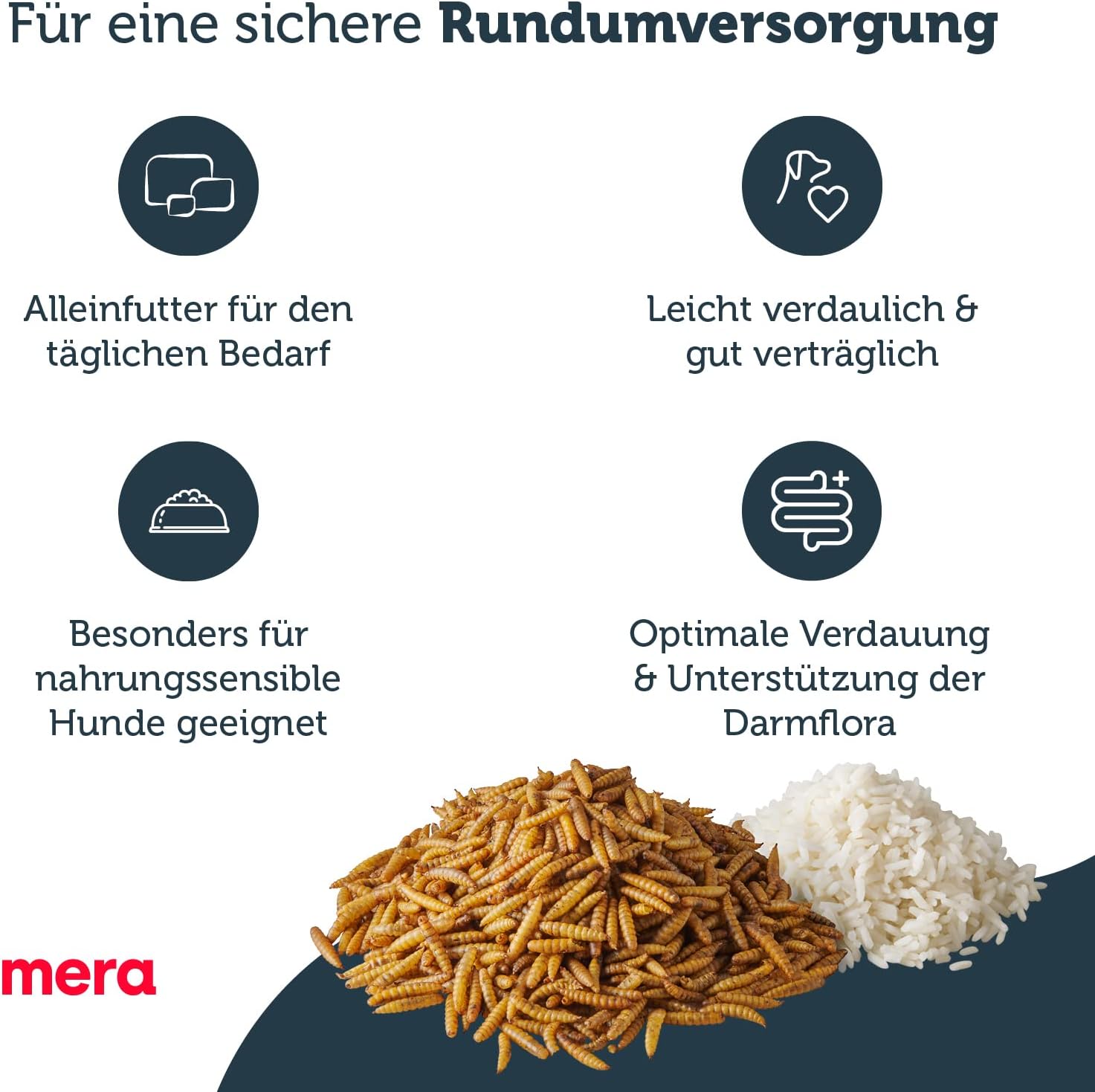 mera Pure Sensitive Insect Trockenfutter, Insektenprotein, getreidefr