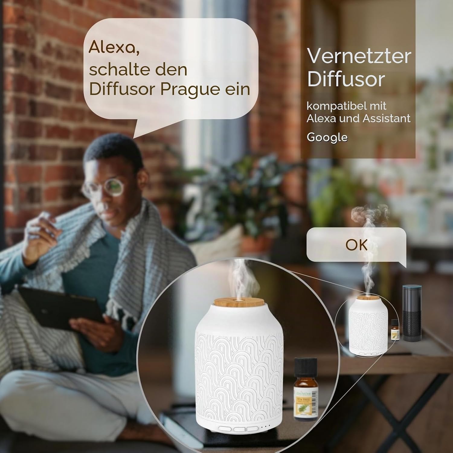 Zen Arôme Aroma Diffuser WLAN Alexa Google Home App-Steuerung