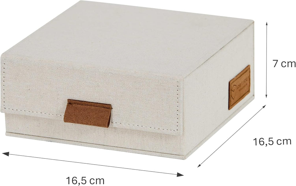 LOVE IT STORE IT Uhrenbox Leinen Aufbewahrungsbox fuer Uhren innen