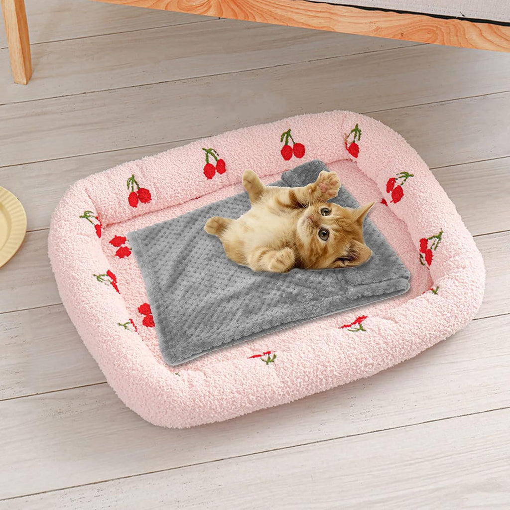 TSHAOUN Hundedecke 70x50 cm doppelseitig Fleece weich Katze Haustier